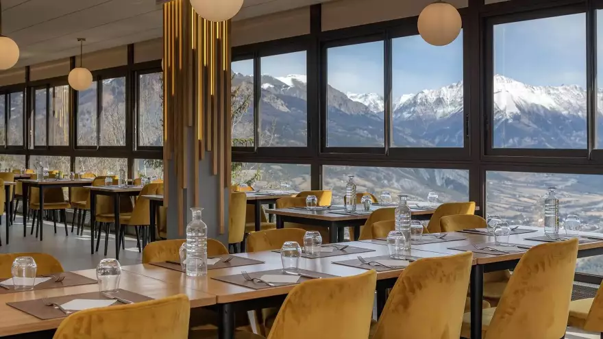 Espace détente hôtel en hiver