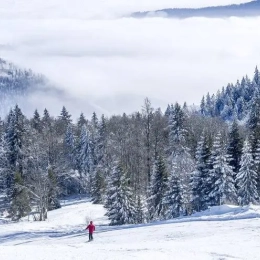 Piste de ski dans le Jura