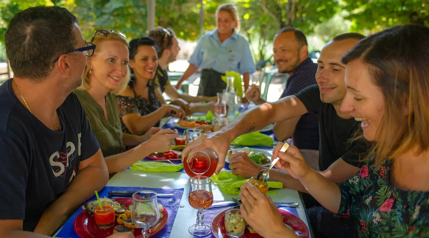 friendly meal with friends
